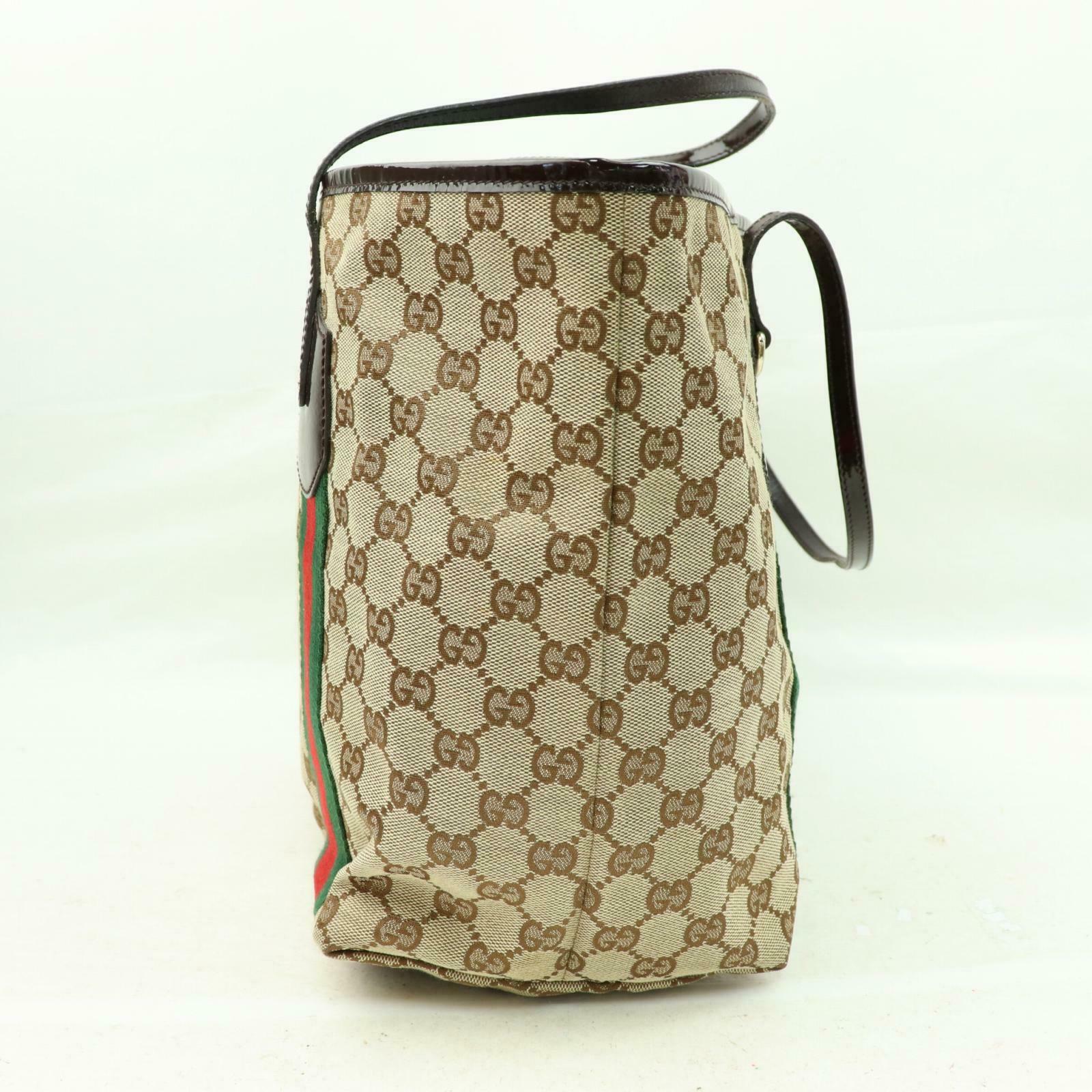 Gucci Brown Canvas Tote Style 1