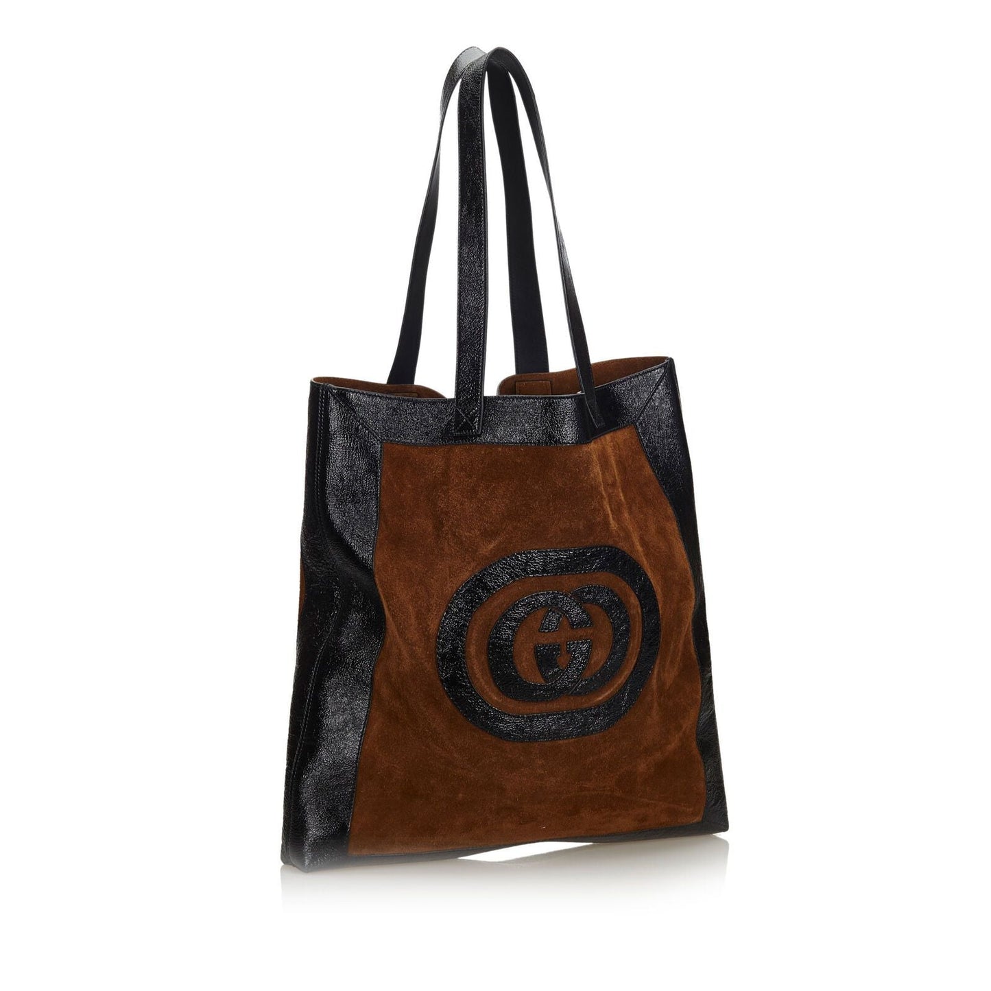 Gucci Ophidia Brown Leather Suede Tote