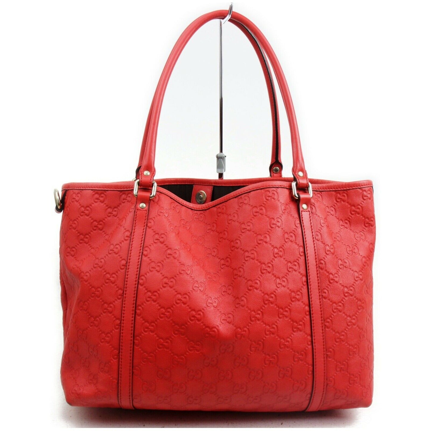 Gucci Red Leather Tote Style 1