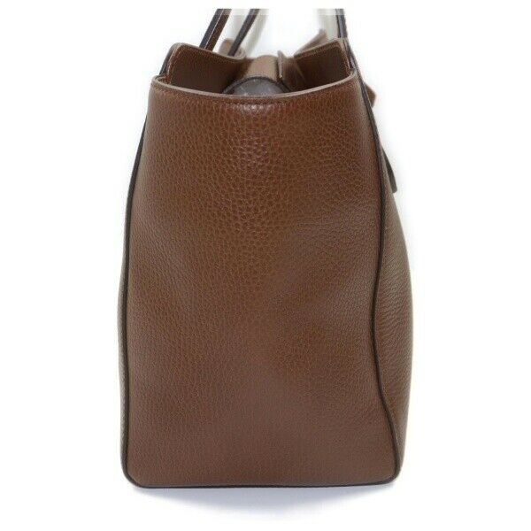 Gucci Brown Leather Canvas Tote Style 40