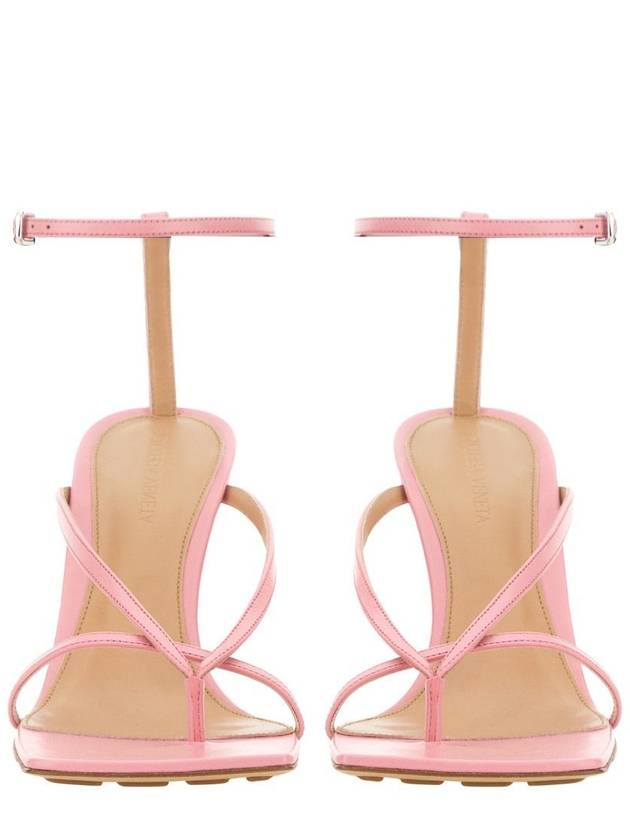 Luxury Bottega Veneta Stretch Leather Sandal Heels Pink