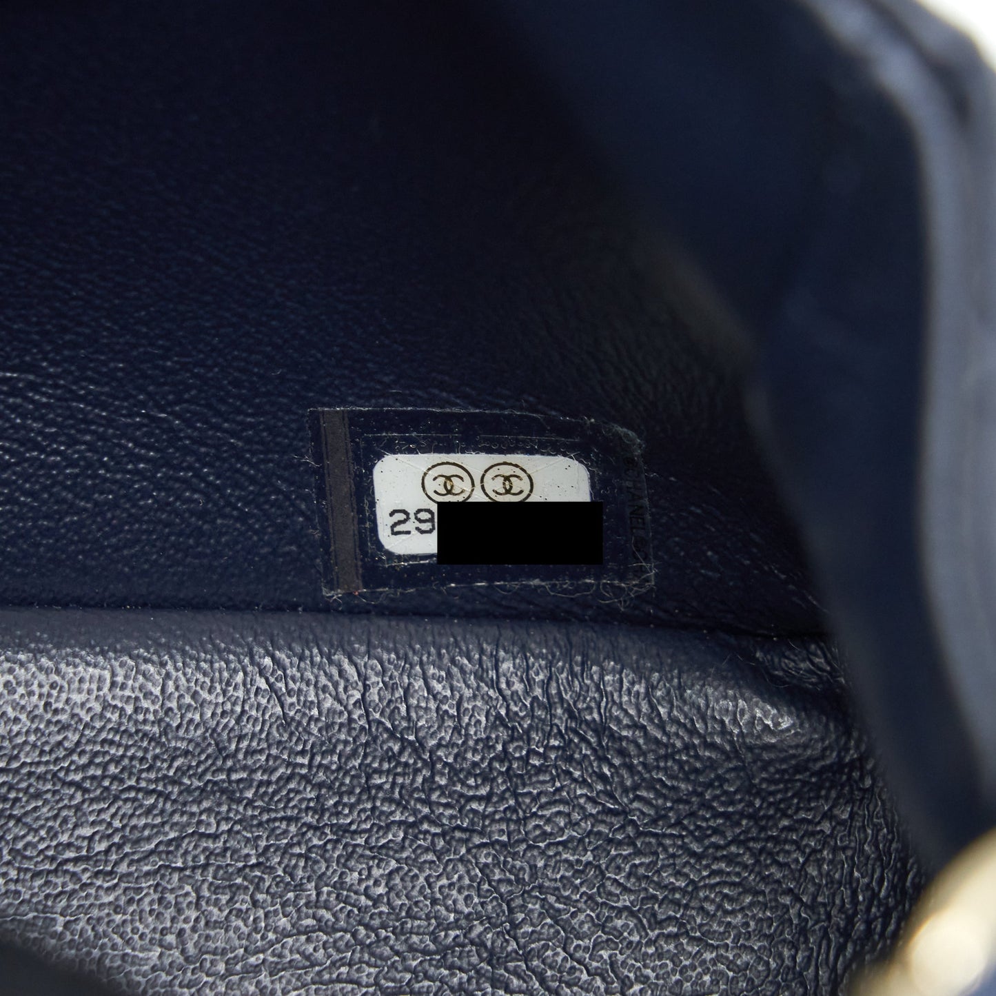 Chanel Mini Rectangular Flap Bag Lambskin Navy L