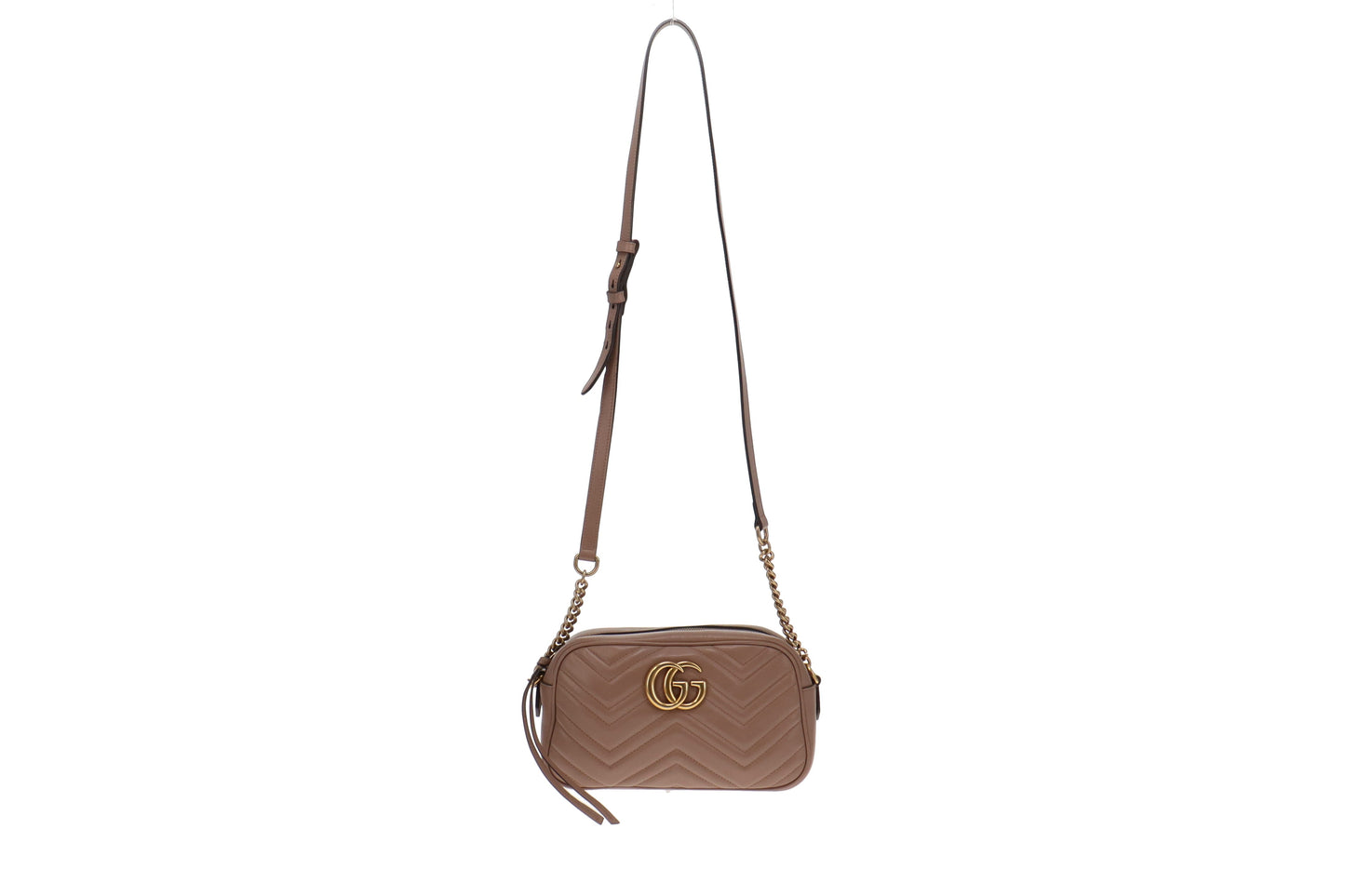 Gucci GG Marmont Pink Leather Crossbody