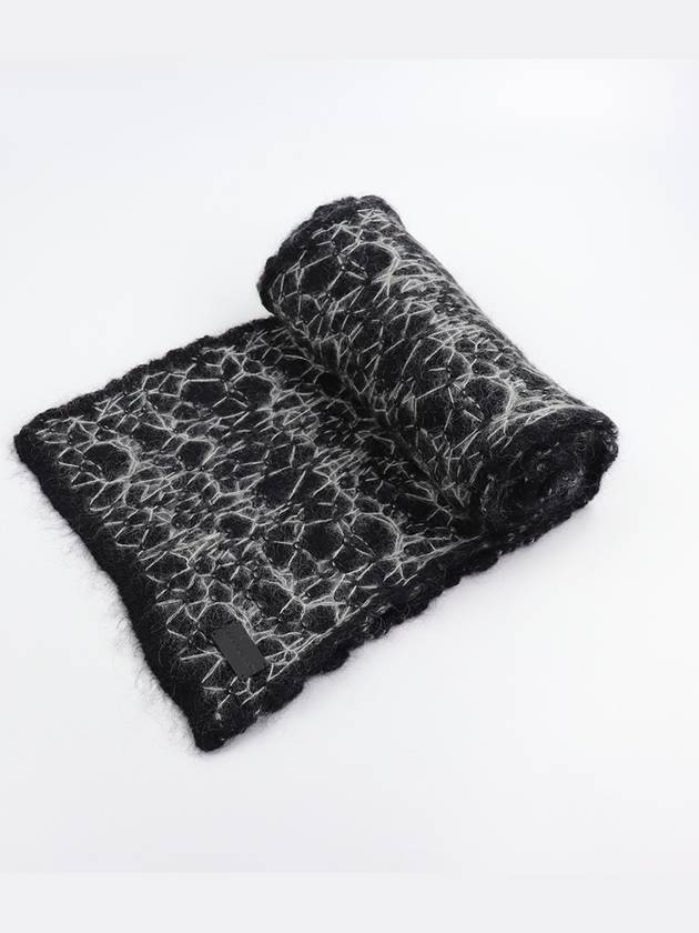 Luxury Saint Laurent Trending 2026 Cashmere Muffler Black Grey