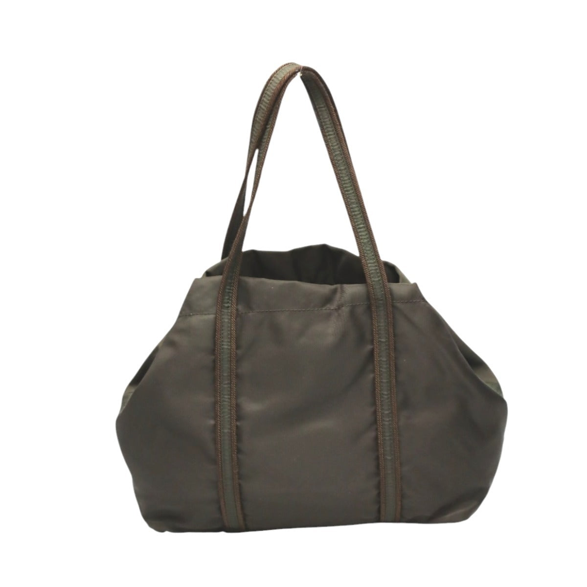 PRADA Handbag Nylon khaki Logo embroidery
