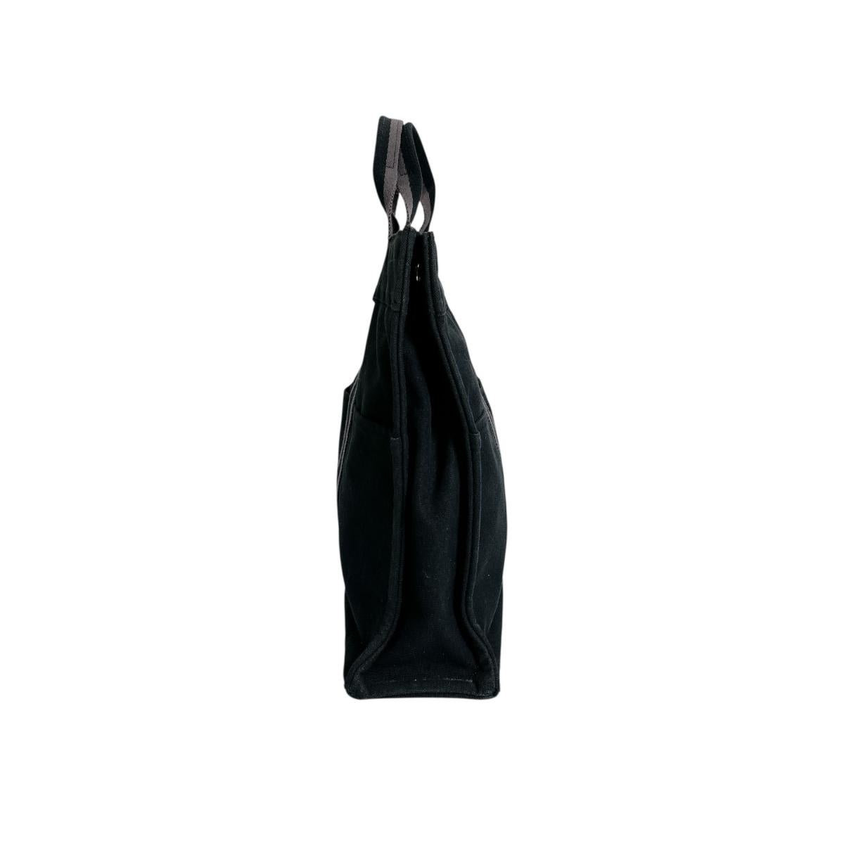 HERMES Tote Bag canvas black canvas Fool ToeMM