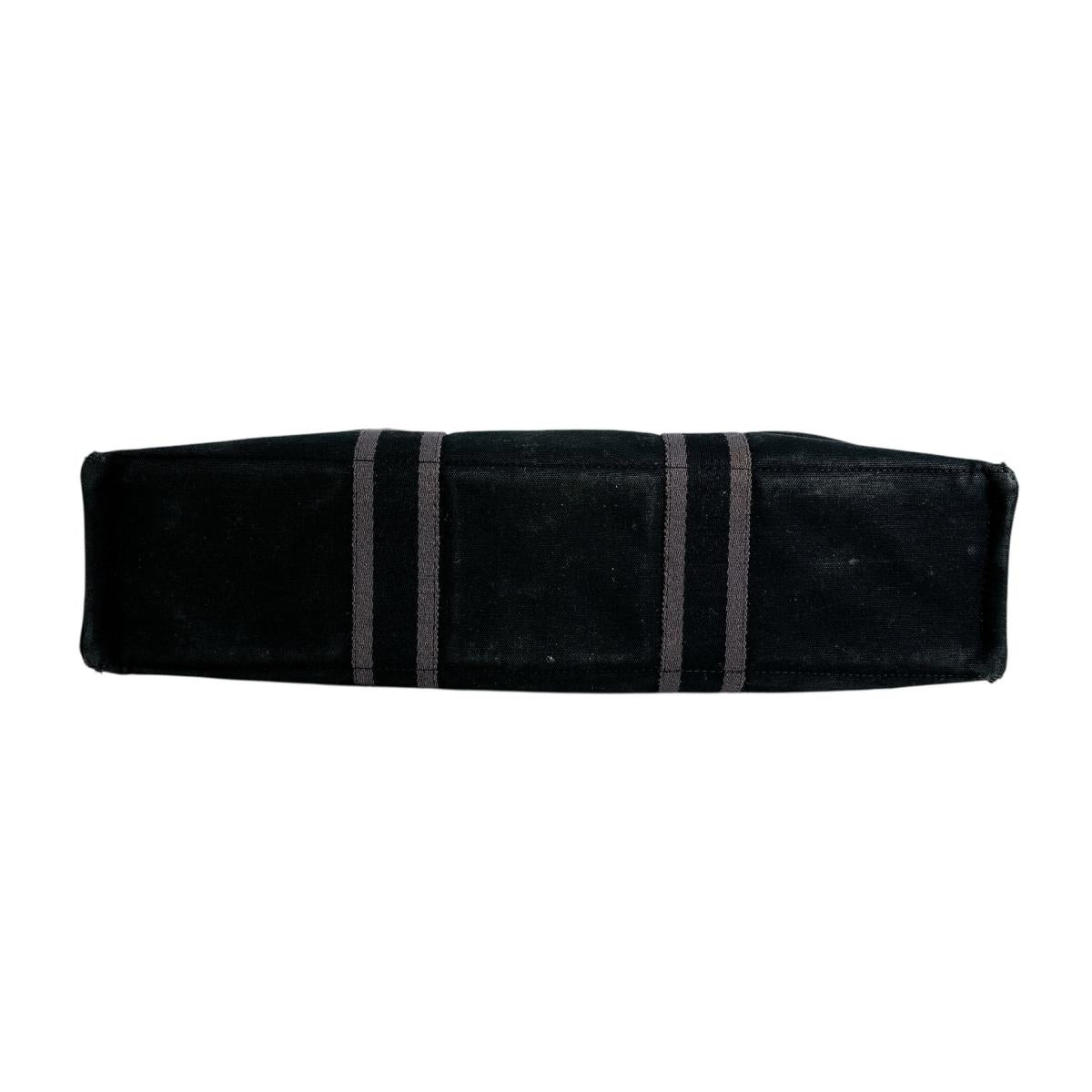 HERMES Tote Bag canvas black canvas Fool ToeMM