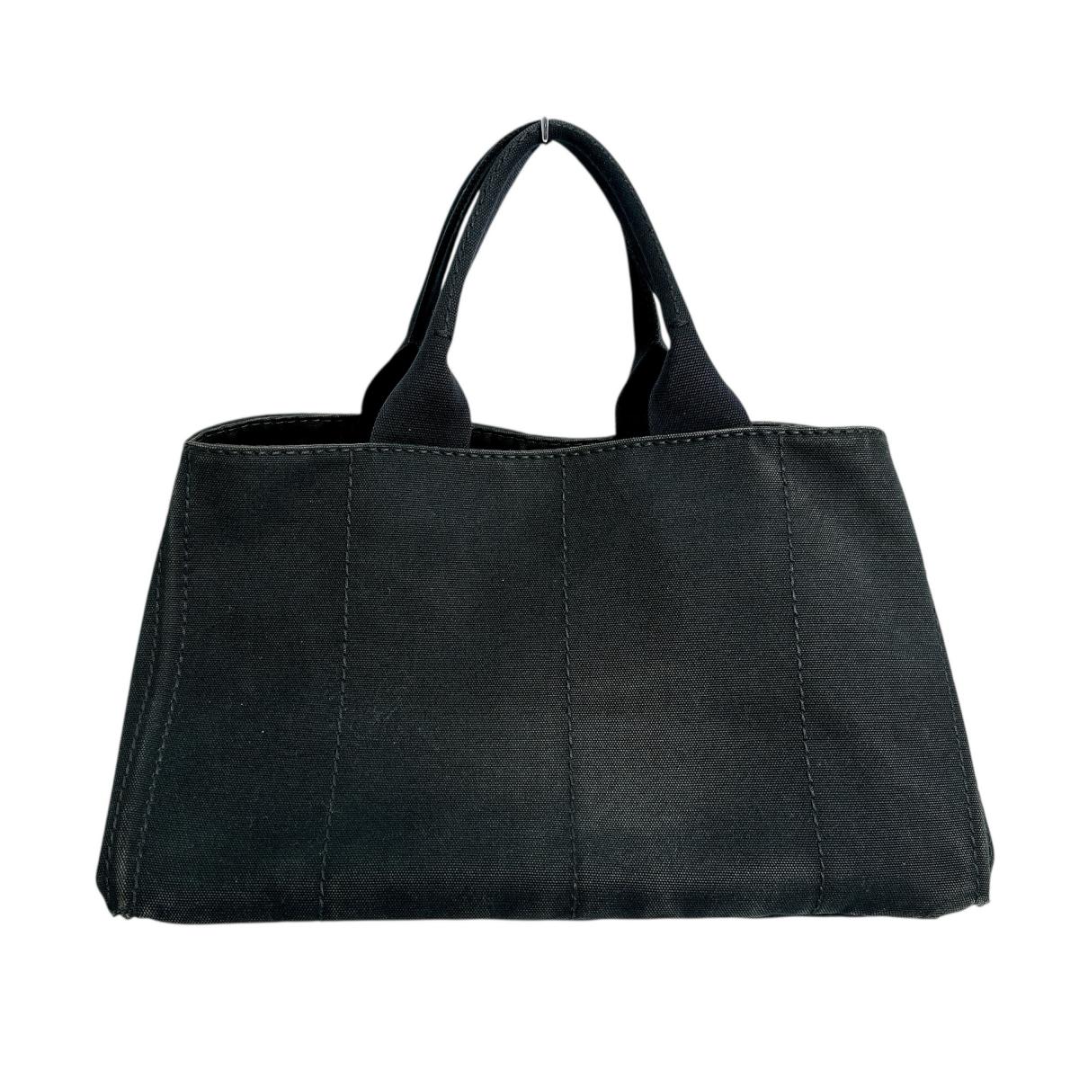 PRADA Tote Bag canvas black L size Kanapa GM Women L