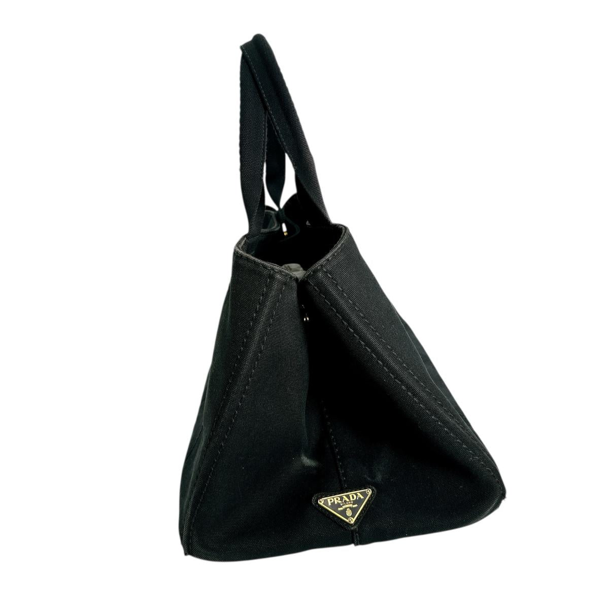 PRADA Tote Bag canvas black L size Kanapa GM Women L