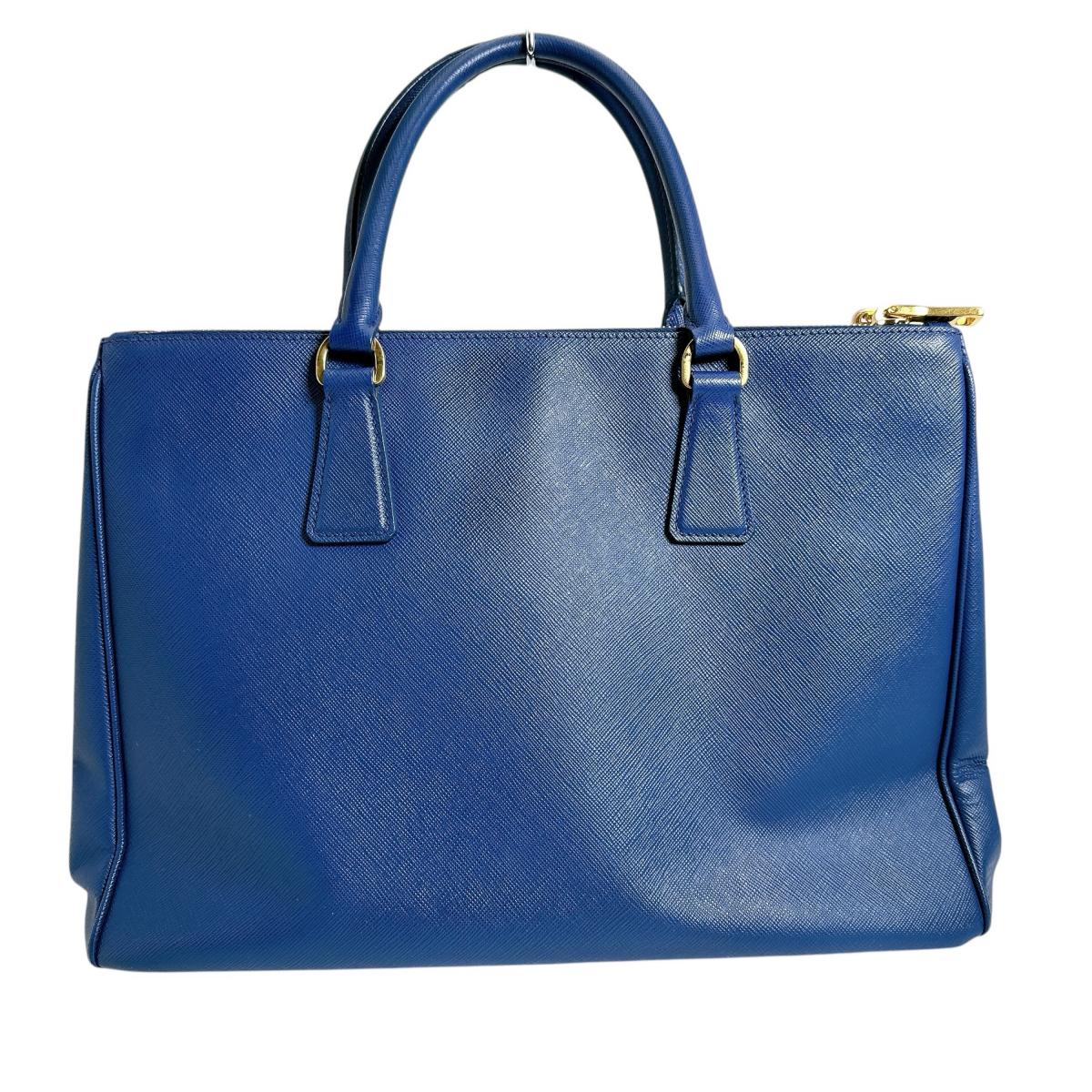 PRADA Handbag leather blue Sapphiano Galleria