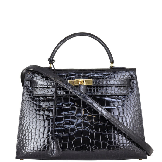 Hermes Kelly 32 Sellier Alligator