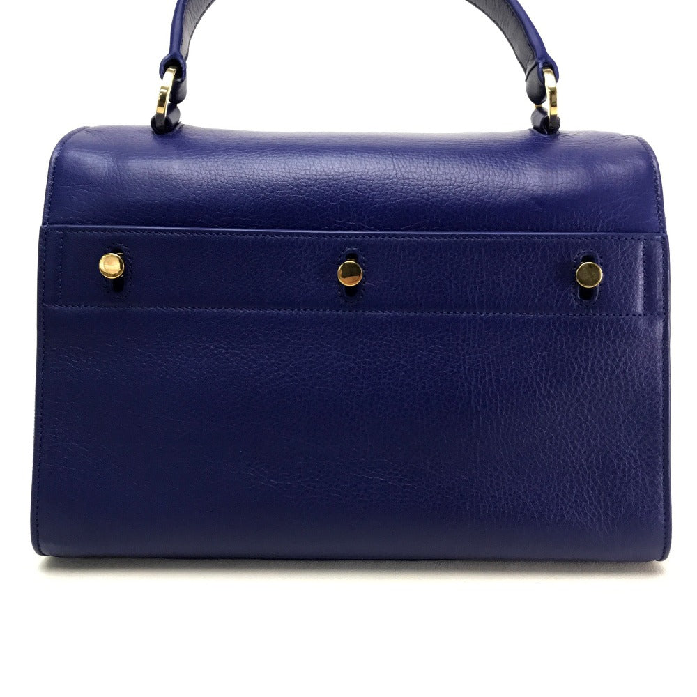 SAINT LAURENT PARIS Handbag leather blue MUSE TWO Women