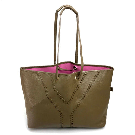 YVES SAINT LAURENT Tote Bag 284650 leather Charcoal gray type Neo-double reversible unisex(Unisex)