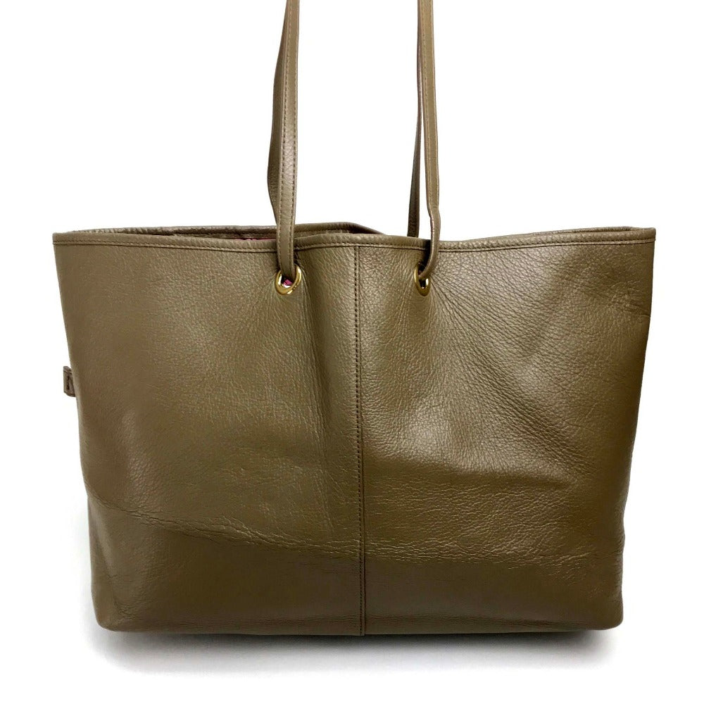 YVES SAINT LAURENT Tote Bag 284650 leather Charcoal gray type Neo-double reversible unisex(Unisex)