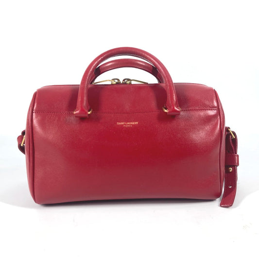 YVES SAINT LAURENT Handbag 330958 leather Red Baby Duffle Logo Women