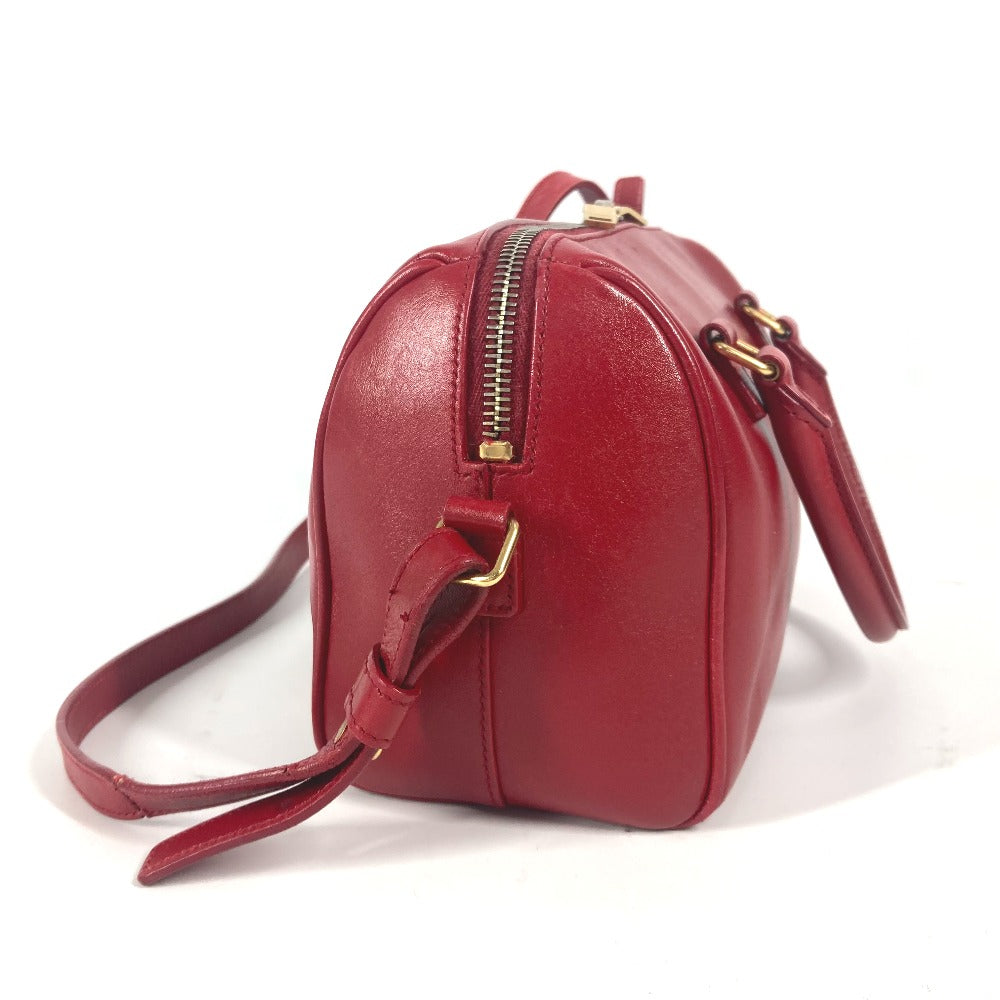 YVES SAINT LAURENT Handbag 330958 leather Red Baby Duffle Logo Women