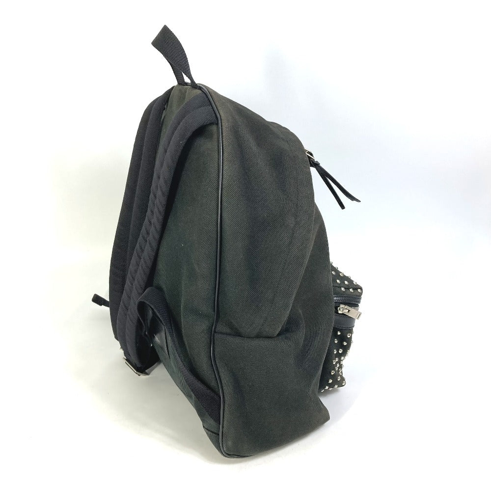SAINT LAURENT PARIS Backpack 360206 canvas black Bag bag Studs unisex(Unisex)