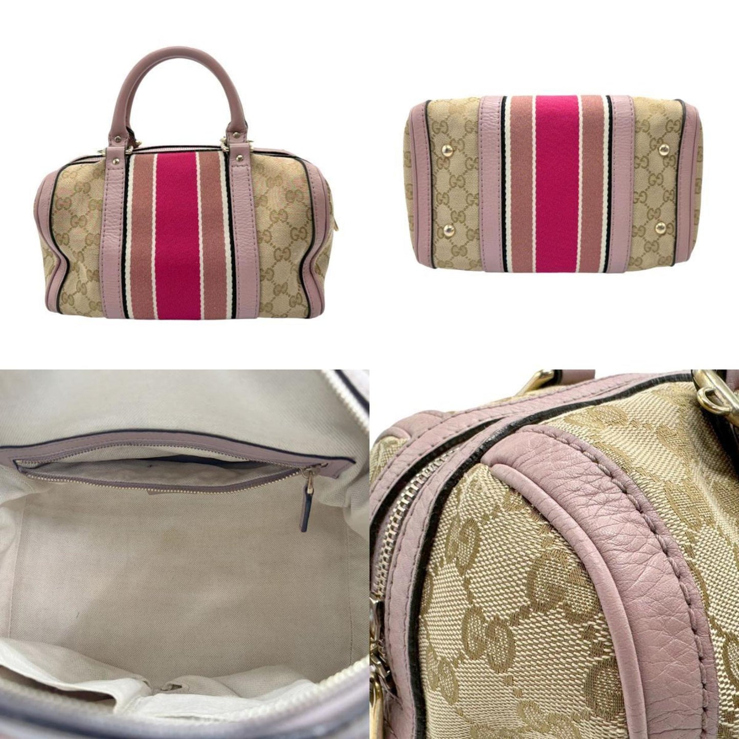 Gucci Leather Canvas Shoulder Bag