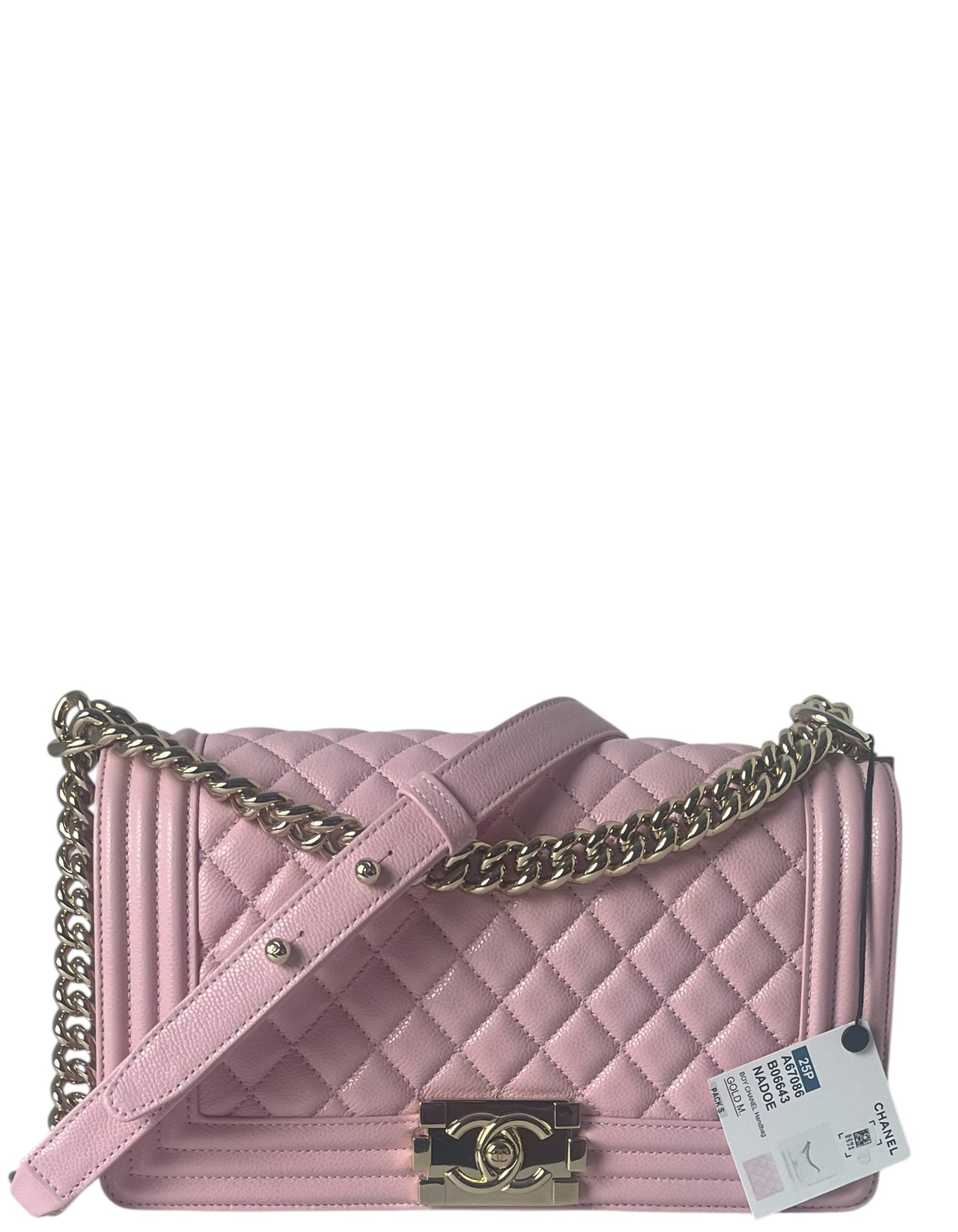 Chanel NWT 2025 Pink Caviar Medium Boy Bag