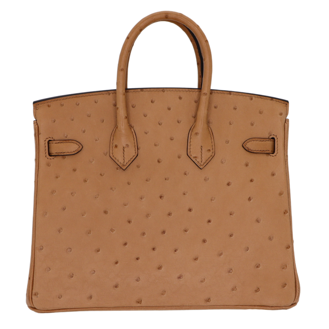 Hermes25cm Birkin Chai Ostrich Gold Hardware