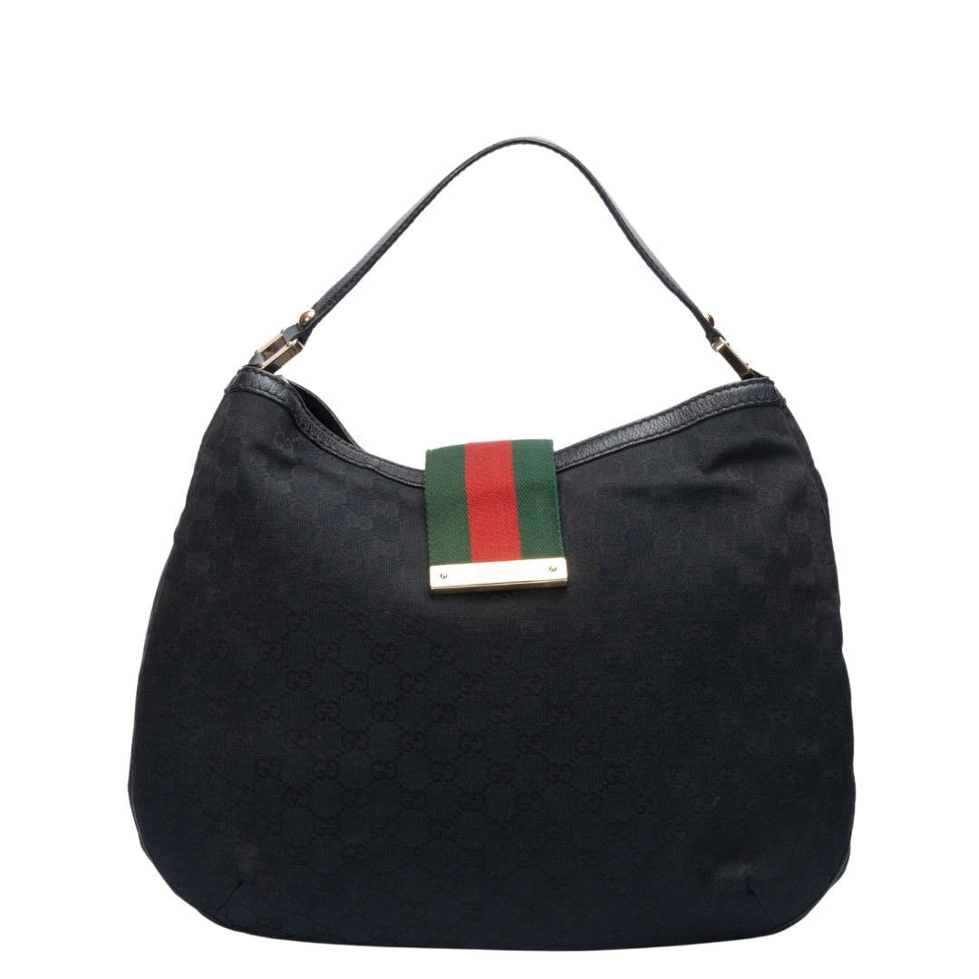 Gucci Leather Canvas Shoulder Bag