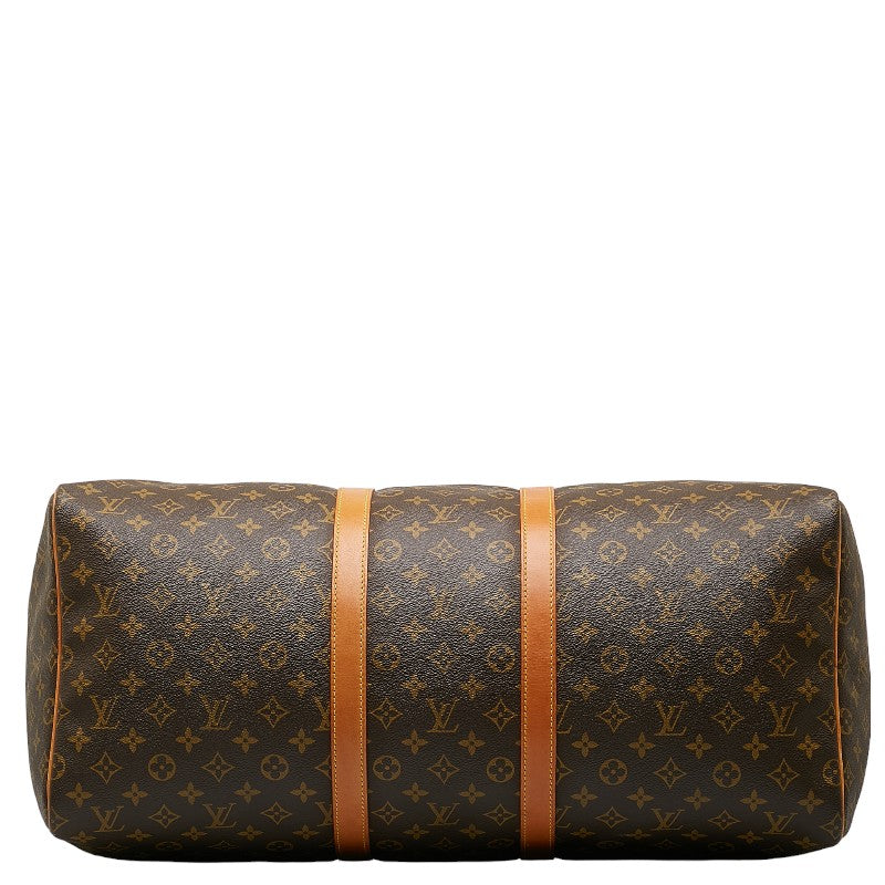 Louis Vuitton Monogram Keepall 55 Boston Bag Travel Bag Brown