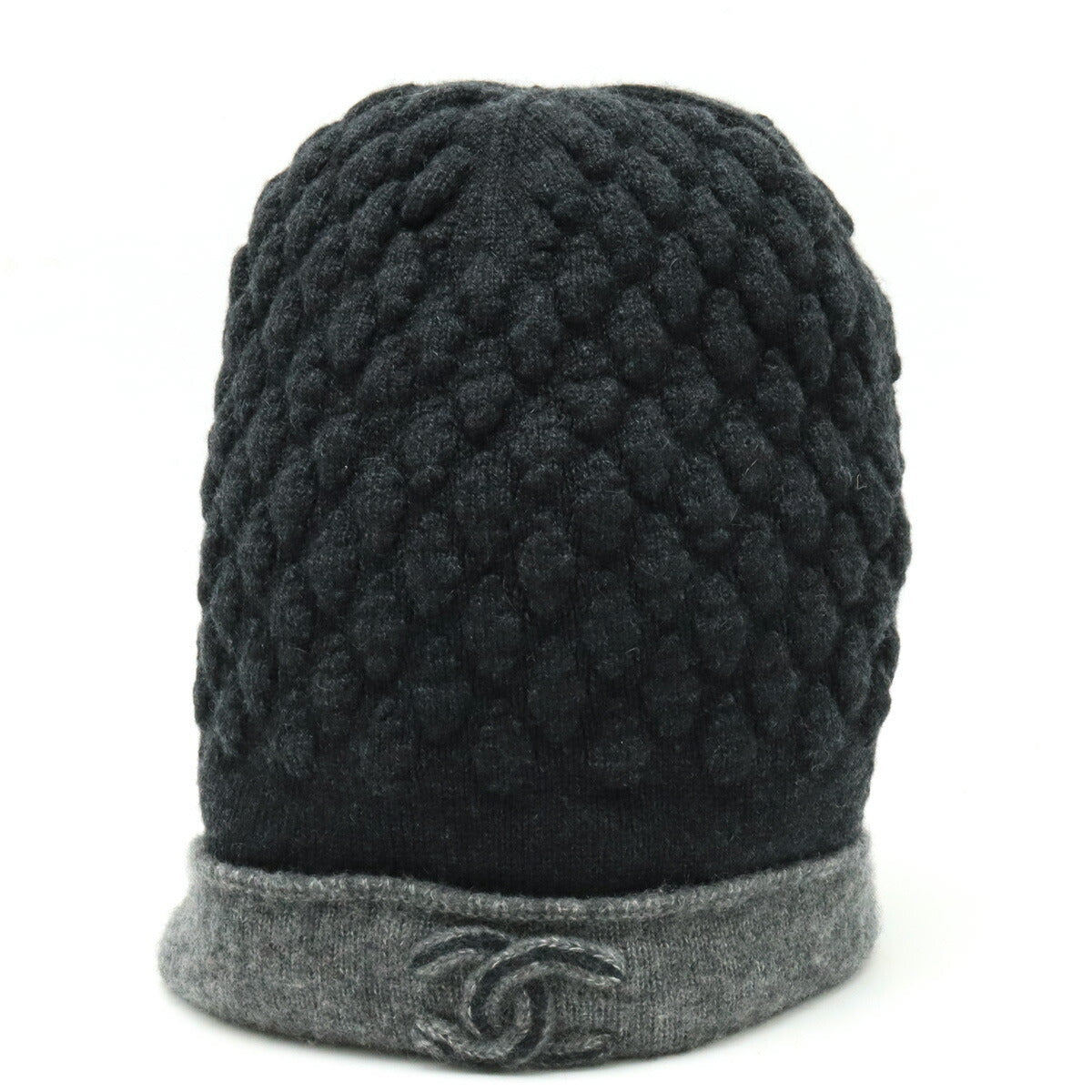 Chanel Cashmere Silk Coco Mark Knit Cap Hat Classic Flap Tote