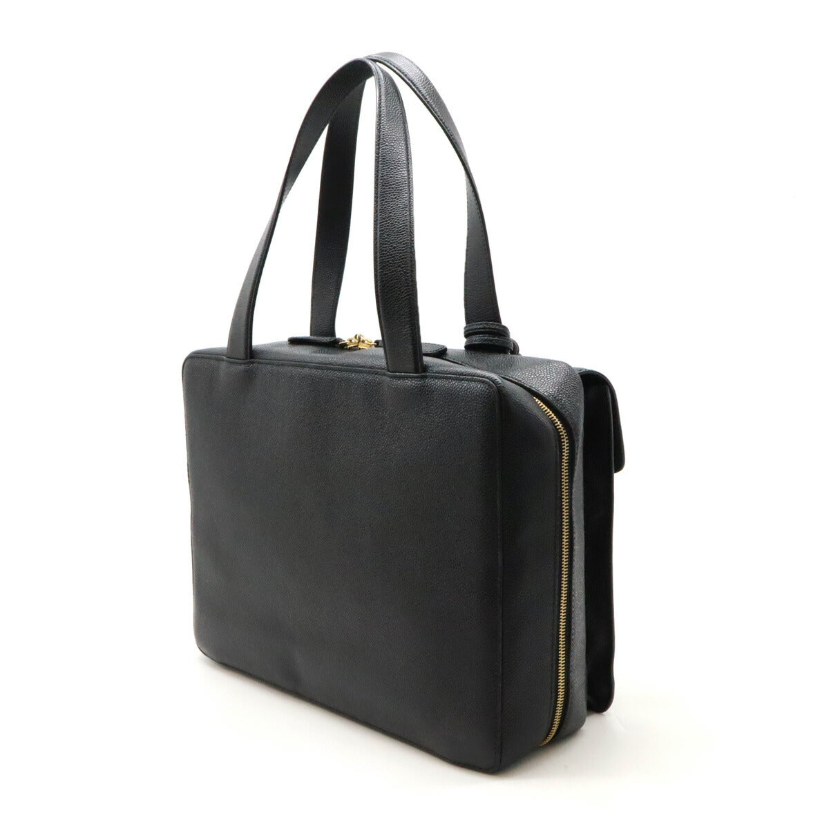 Chanel Caviar Skin Coco Mark Briefcase Classic Flap Tote