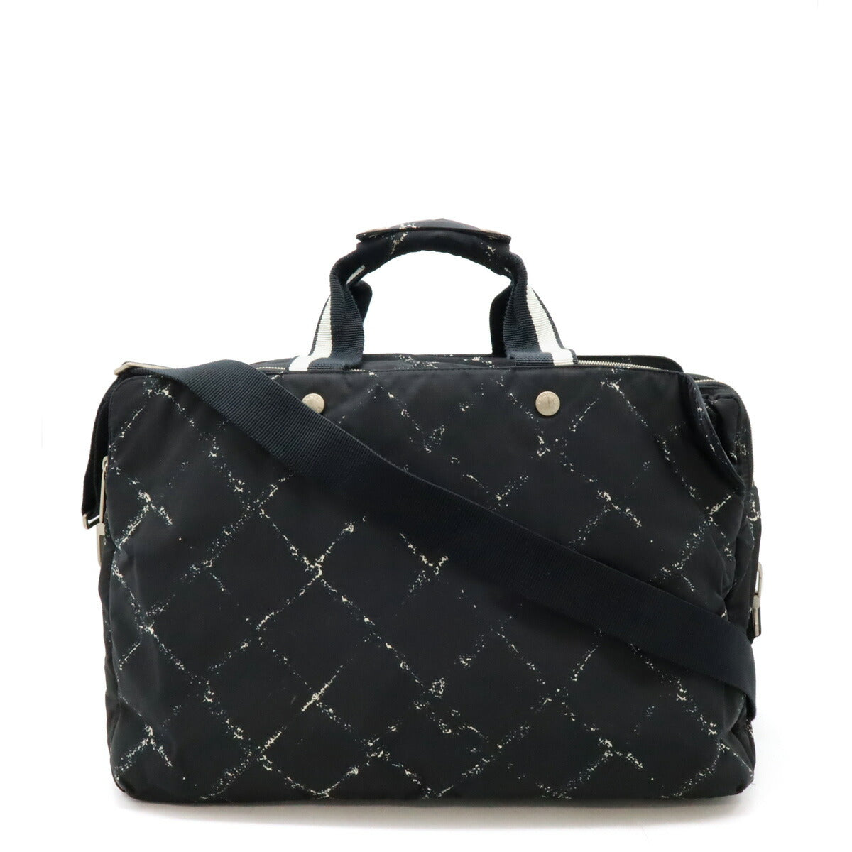 Chanel Nylon Travel Line 2way Boston Bag Classic Flap