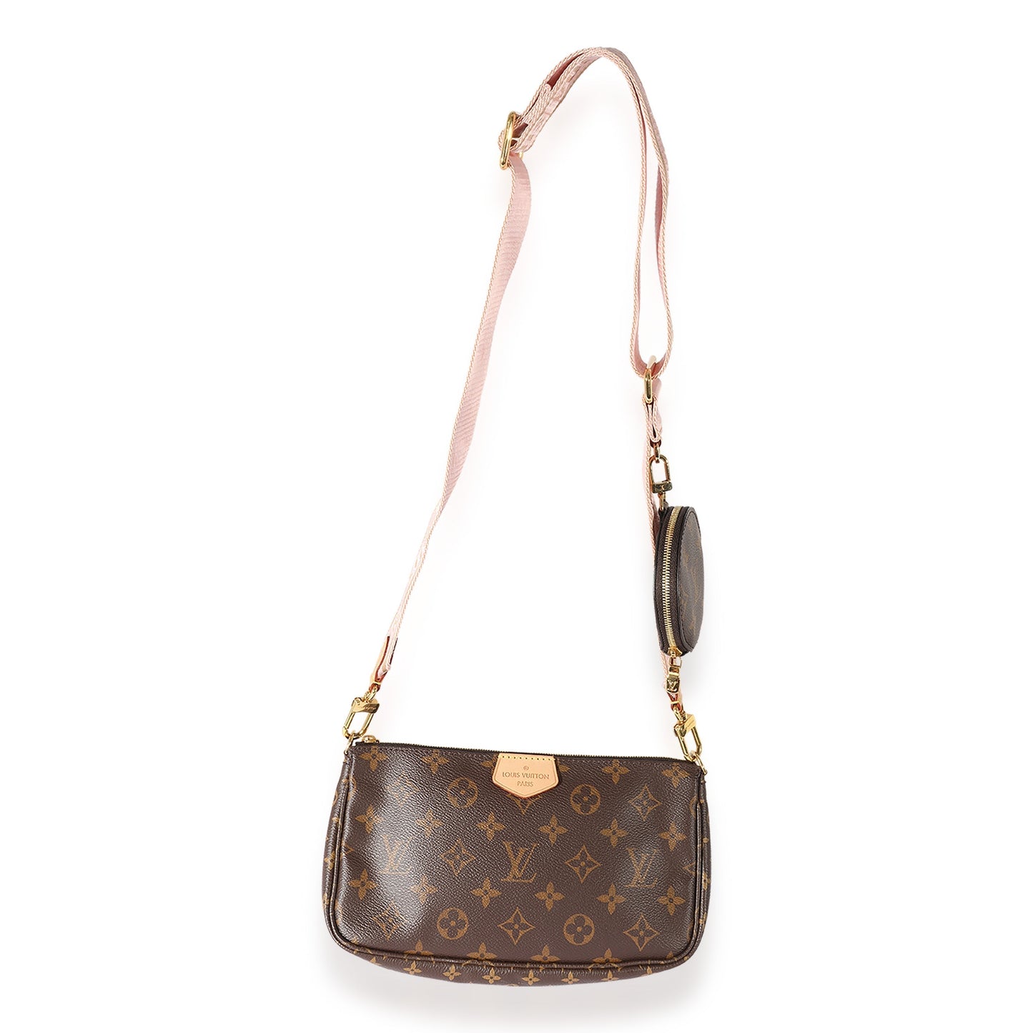 Louis Vuitton Monogram Canvas & Rose Clair Multi-Pochette Accessoires Clutch