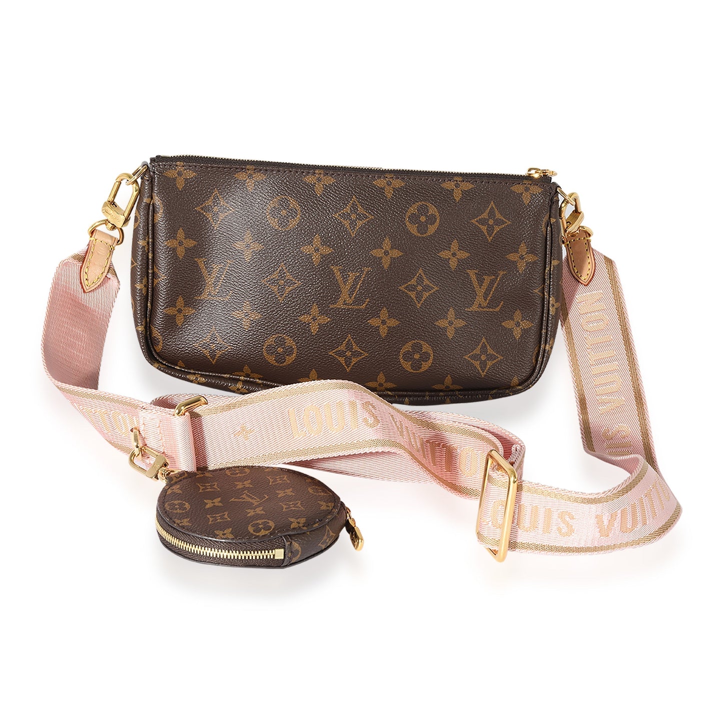 Louis Vuitton Monogram Canvas & Rose Clair Multi-Pochette Accessoires Clutch