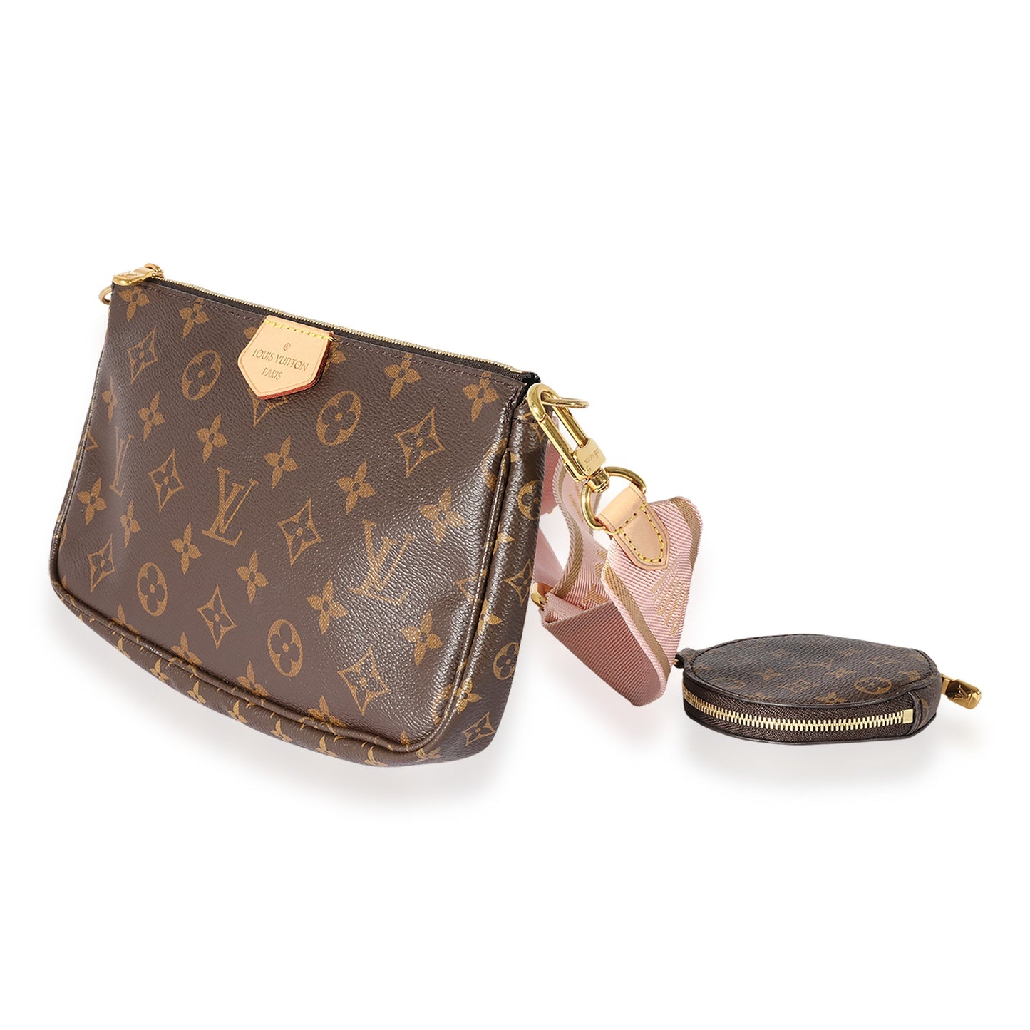 Louis Vuitton Monogram Canvas & Rose Clair Multi-Pochette Accessoires Clutch