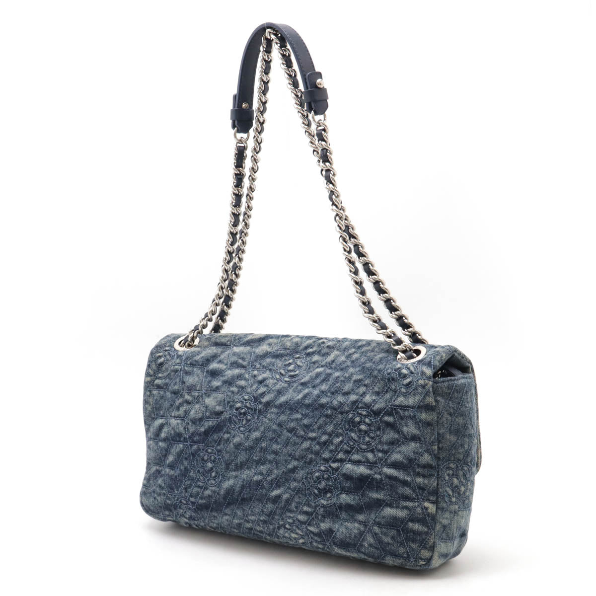 Chanel Camellia Coco Mark Shoulder Bag Classic Flap