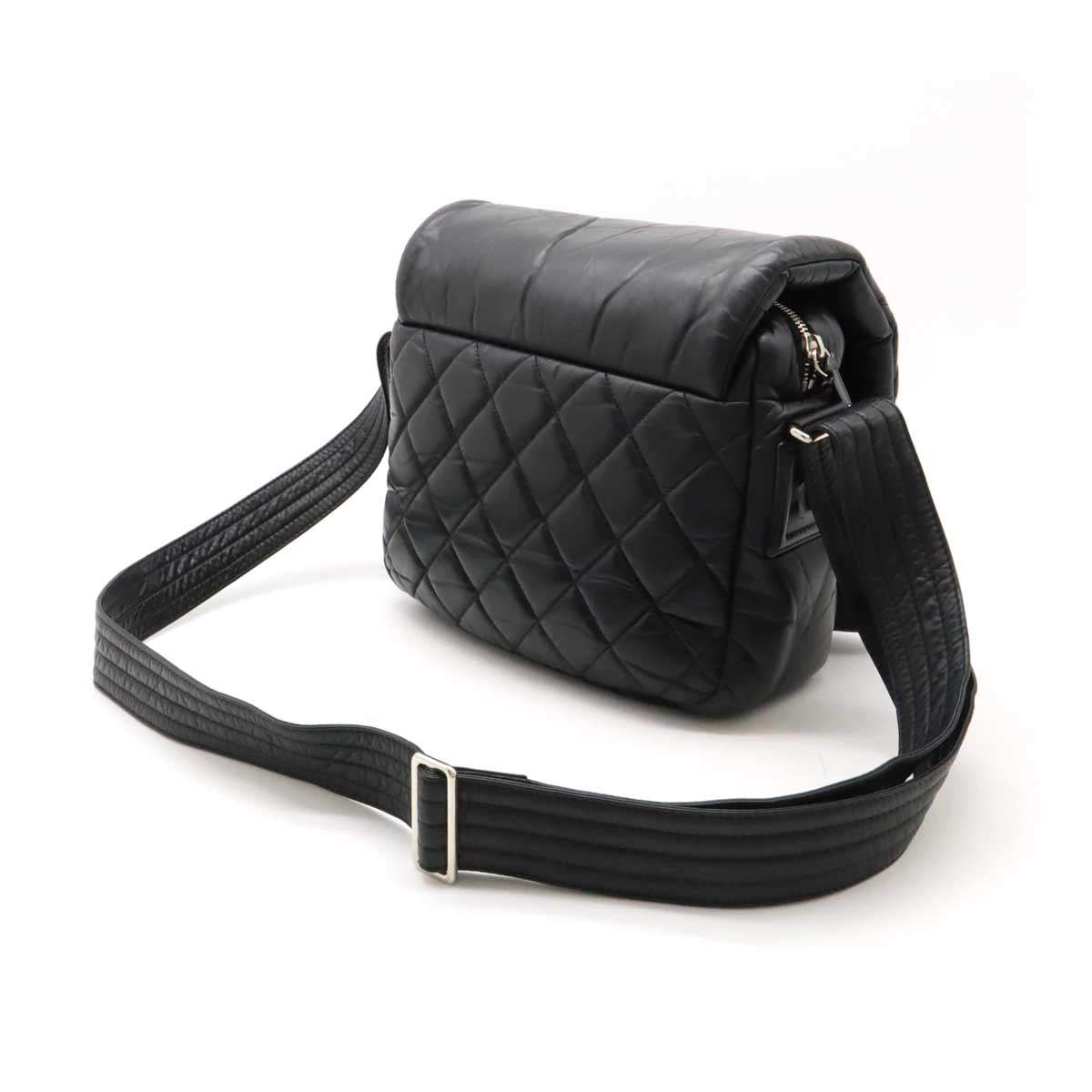 Chanel All Leather Coco Cocoon Matelasse Shoulder Bag Classic Flap