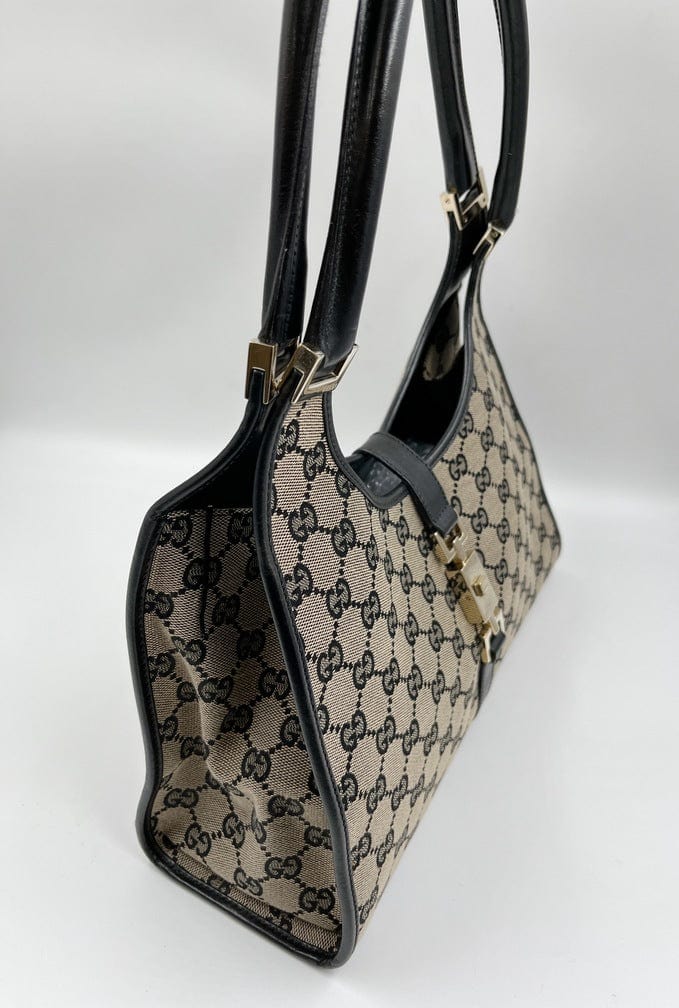 Gucci Nylon Leather Canvas Shoulder Bag