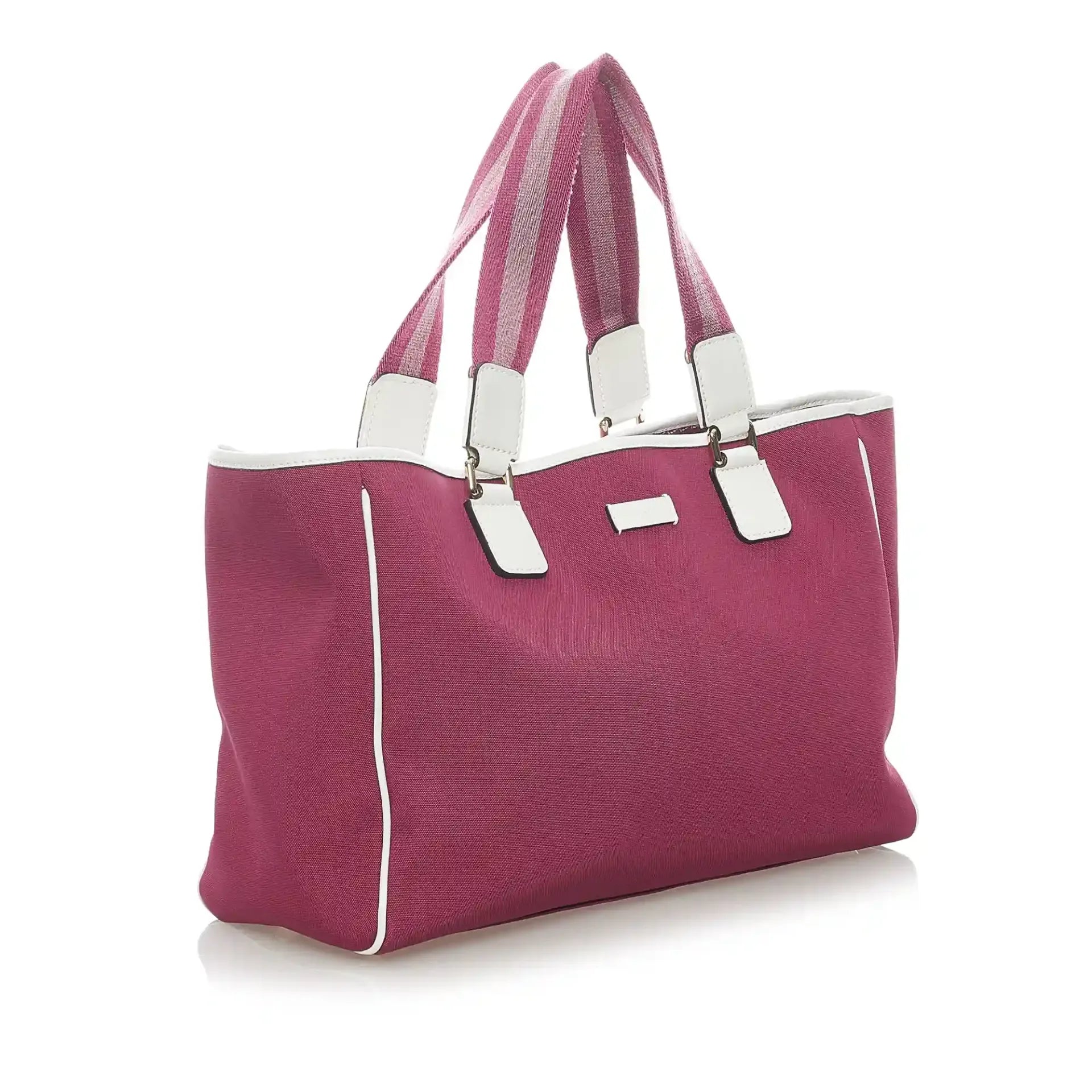 Gucci Web Leather Canvas Tote Style 2