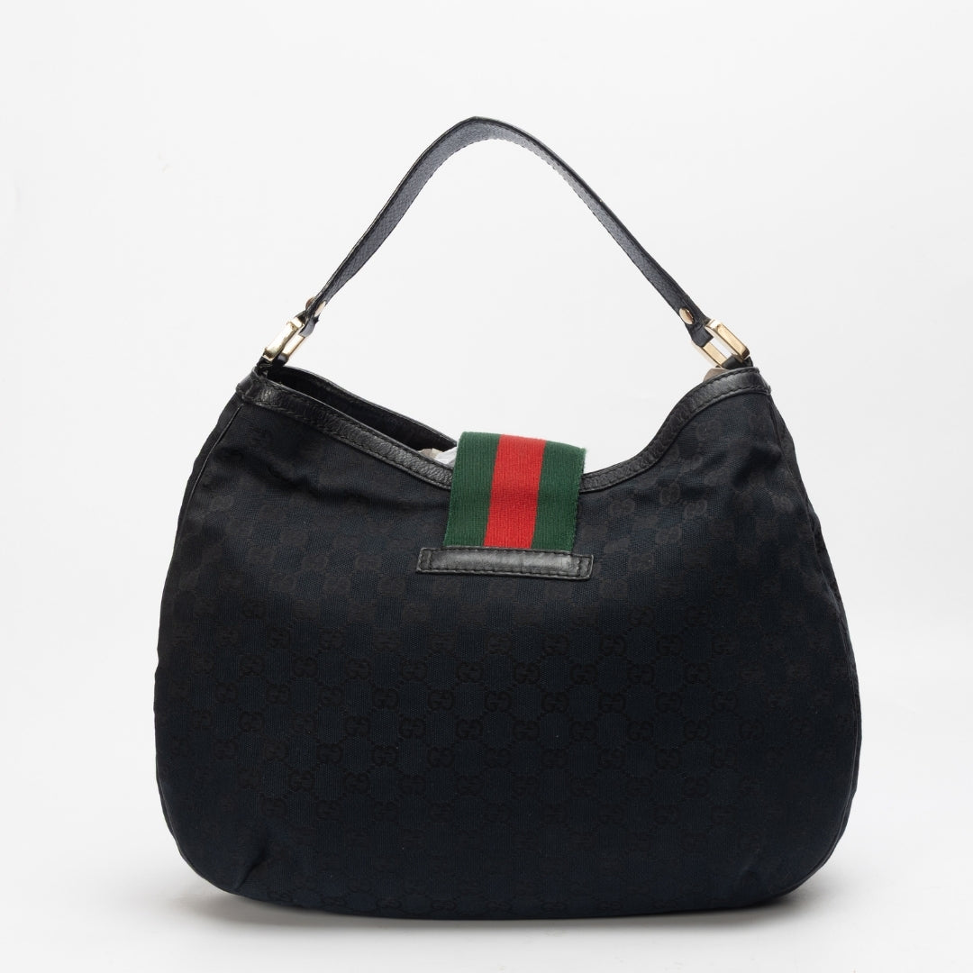 Gucci Leather Canvas Shoulder Bag