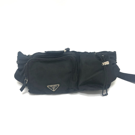 PRADA Sling bag Nylon black Multi pocket