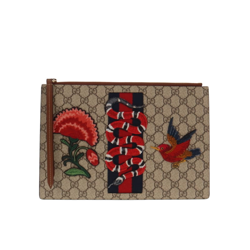 Gucci GG Supreme Leather Clutch Style 2