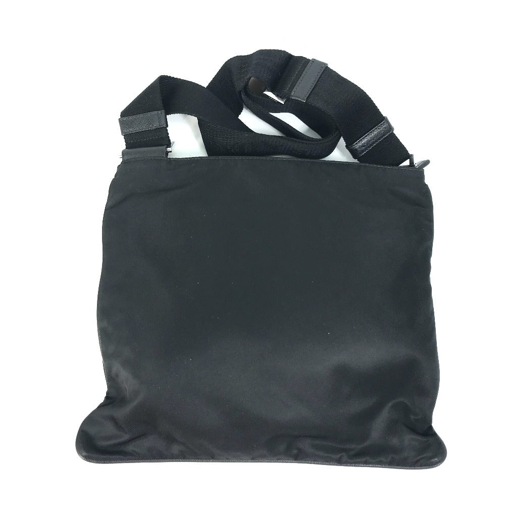 PRADA Shoulder Bag Nylon / leather black Bag Triangle logo mens
