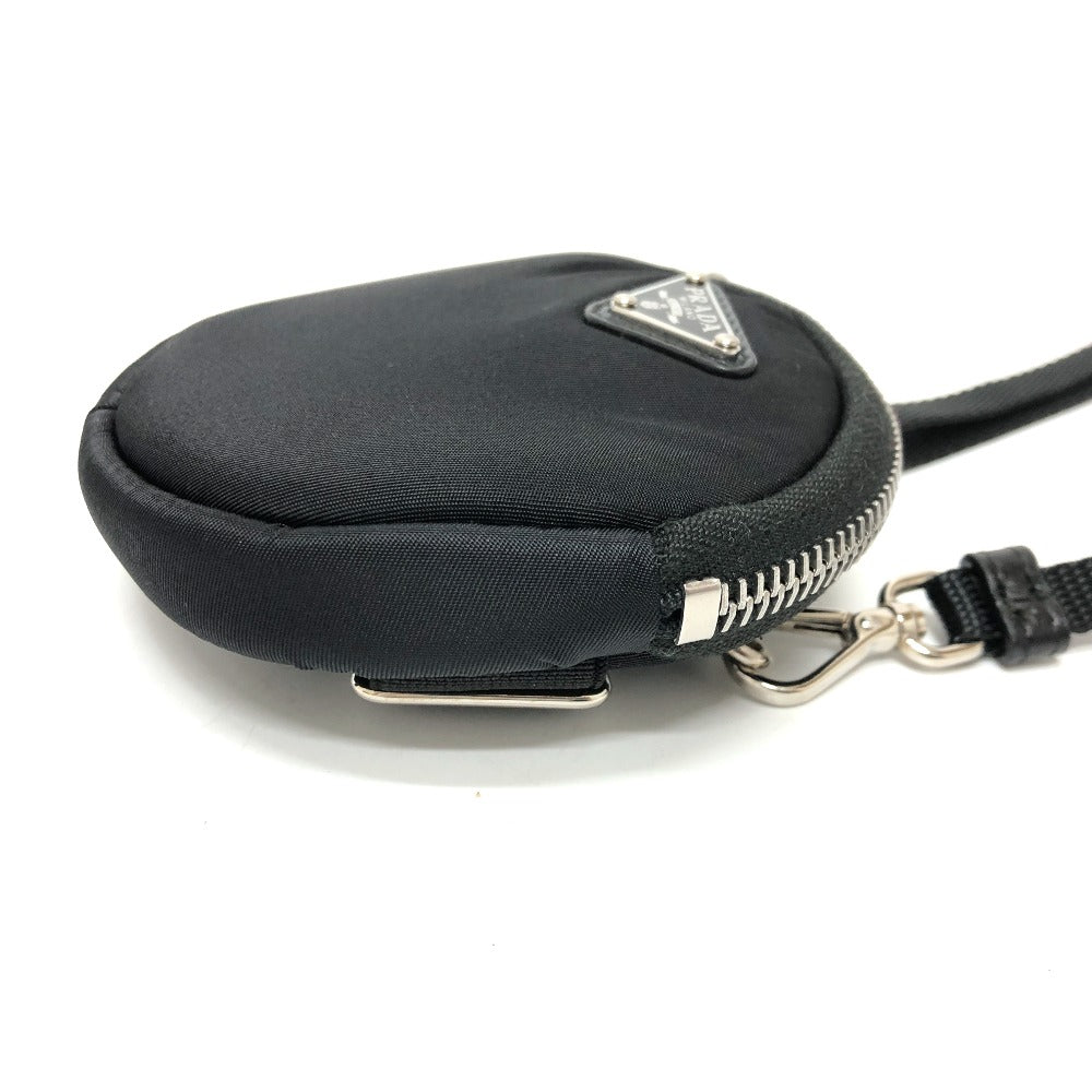 PRADA Shoulder Bag Nylon / leather black Triangle logo Neck pouch unisex(Unisex)