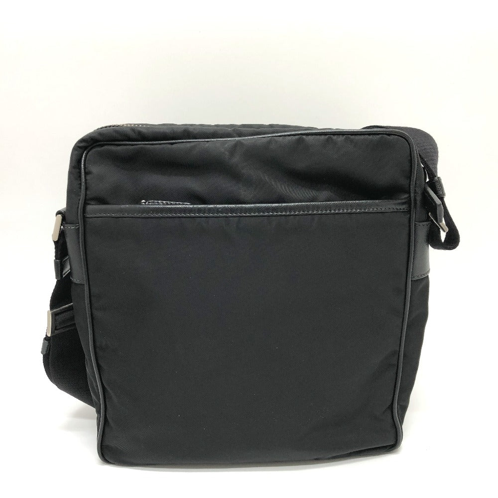PRADA Shoulder Bag Nylon black Renylon Triangle Logo Women