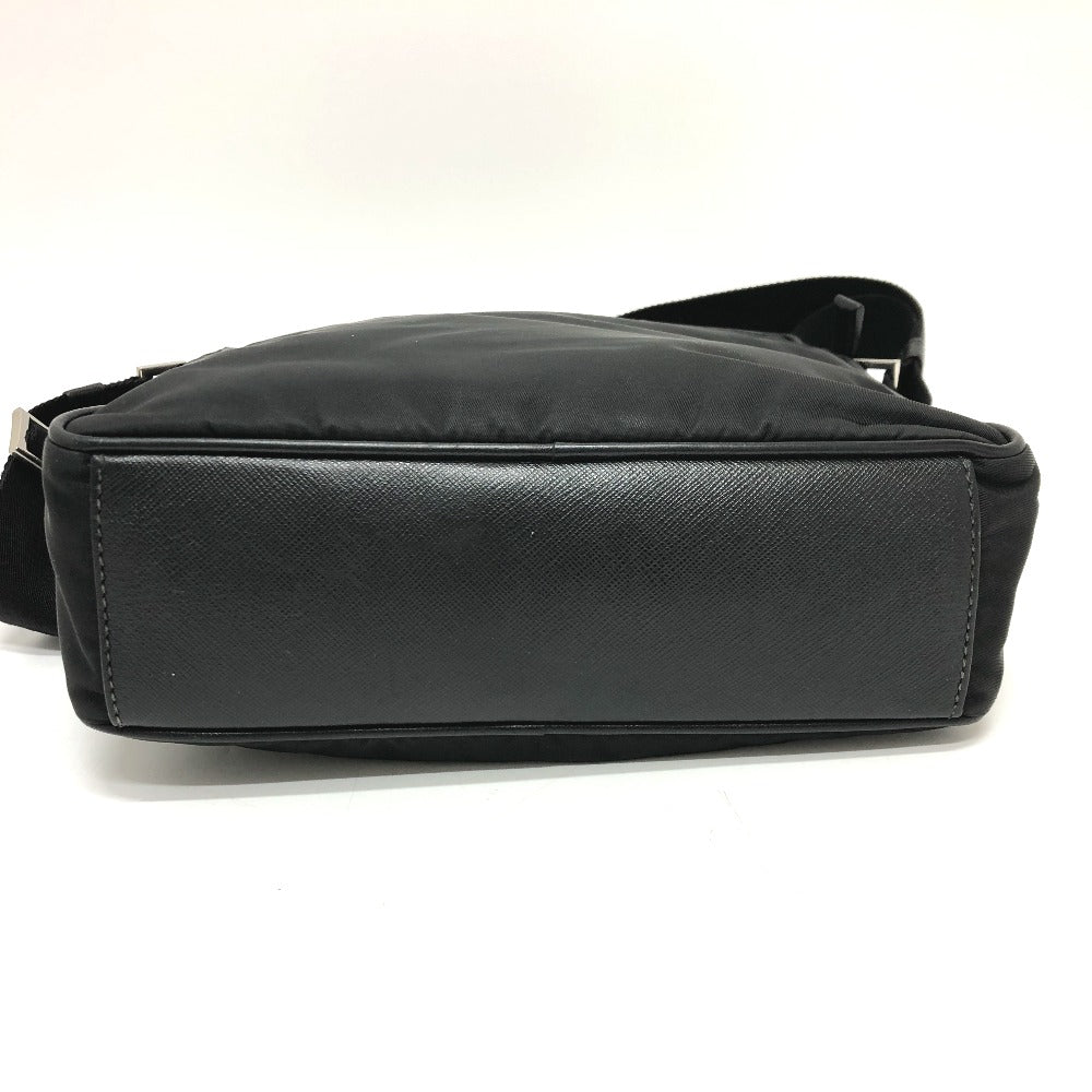 PRADA Shoulder Bag Nylon black Renylon Triangle Logo Women