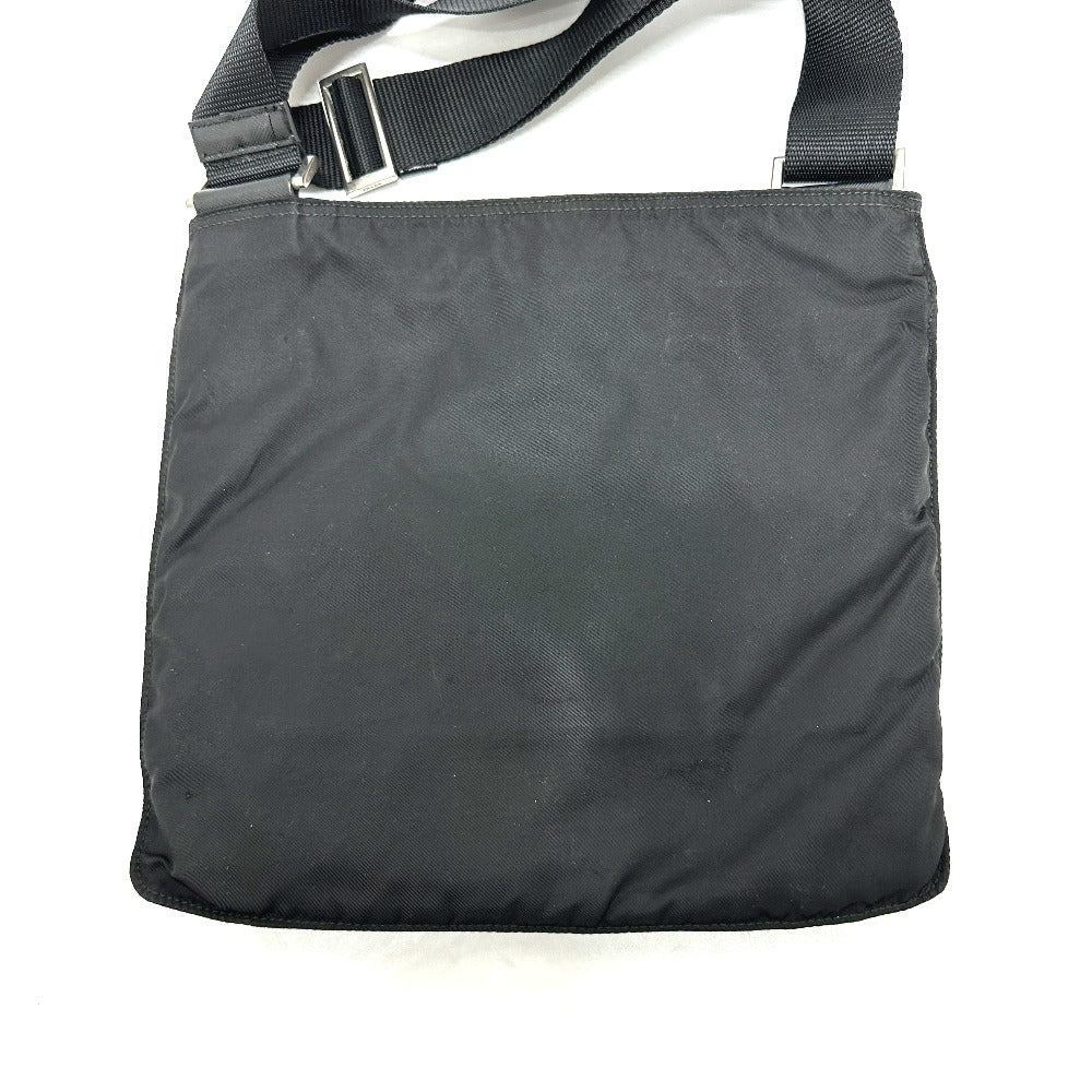 PRADA Shoulder Bag Nylon black Triangle Plate Skull