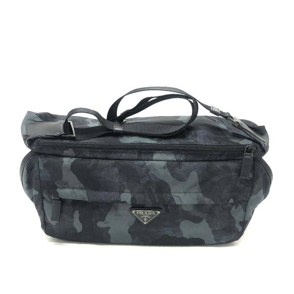 PRADA Sling bag Nylon blue Triangle logo camouflage