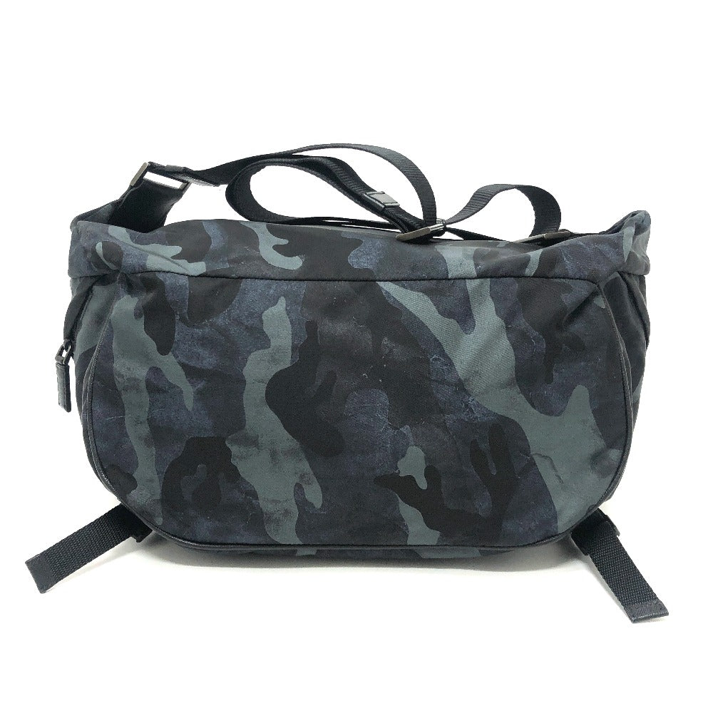 PRADA Sling bag Nylon blue Triangle logo camouflage