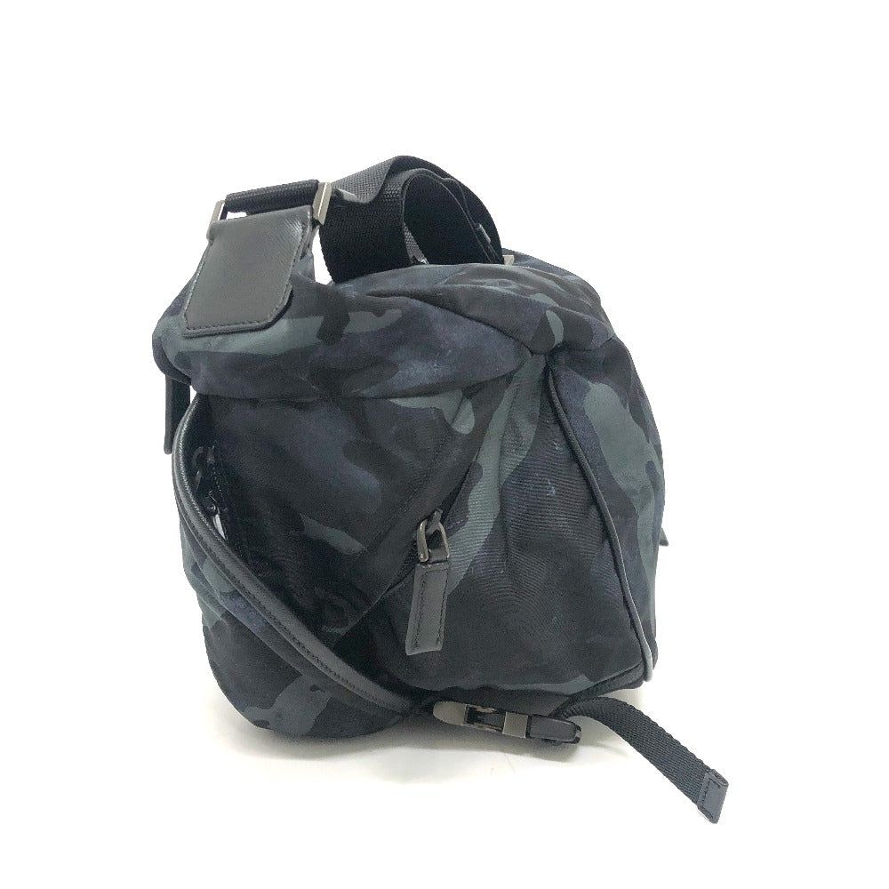 PRADA Sling bag Nylon blue Triangle logo camouflage