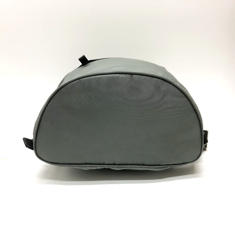 PRADA Backpack leather gray Triangle logo Women