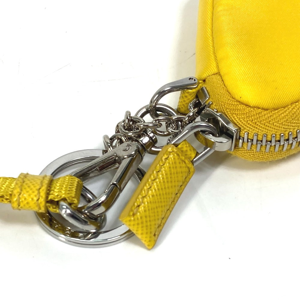 PRADA Pouch Nylon yellow triangular plate Re Nylon Triangle mens