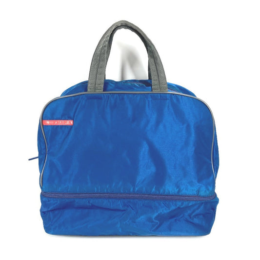 PRADA Boston Duffel bag Nylon blue Sports logo